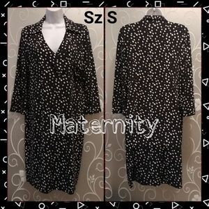 WOMENS BLACK & WHITE MATERNITY DRESS SIZE S